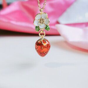 Kate Spade Gold Picnic Perfect Strawberry Necklace